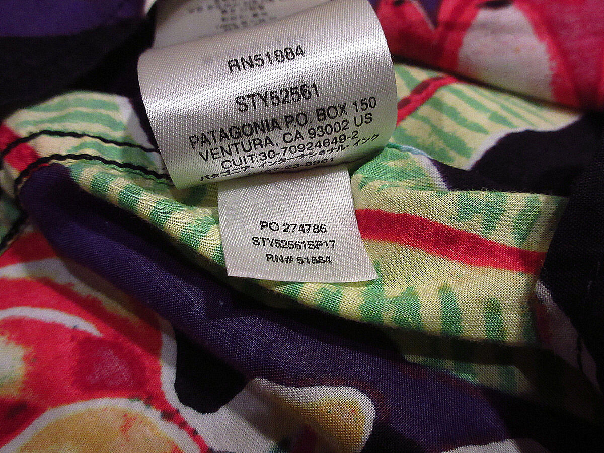 Patagonia Patalohaブラックバナナコットンハワイアンシャツ Patagonia Patalohaブラックバナナコットンハワイアンシャツ