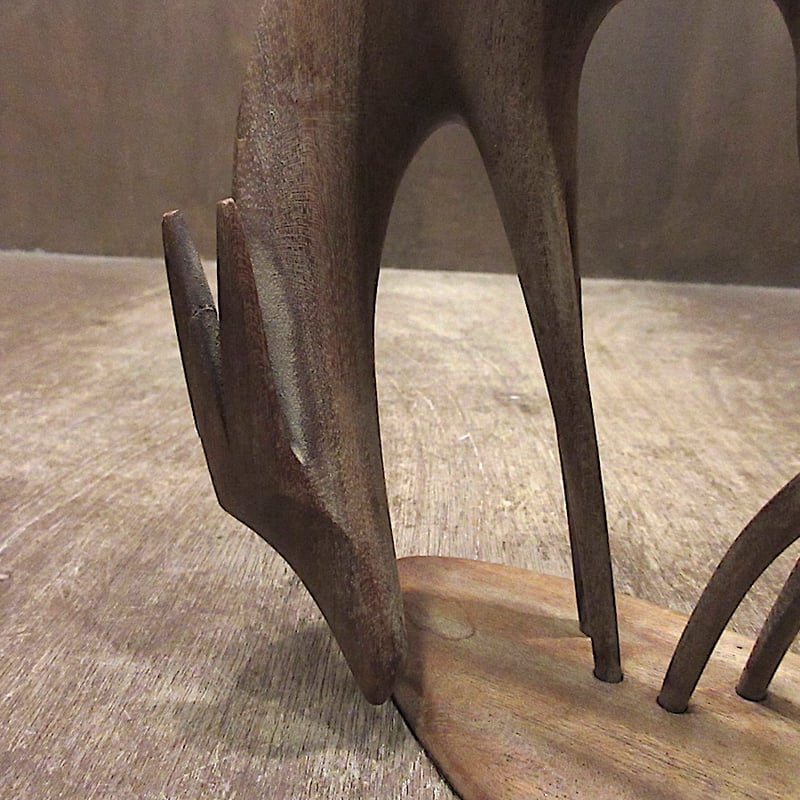 木製 吊り下げ オブジェ ミッドセンチュリー 木製 バードオブジェ 置物 ミッドセンチュリー/Wood with Wire Leg