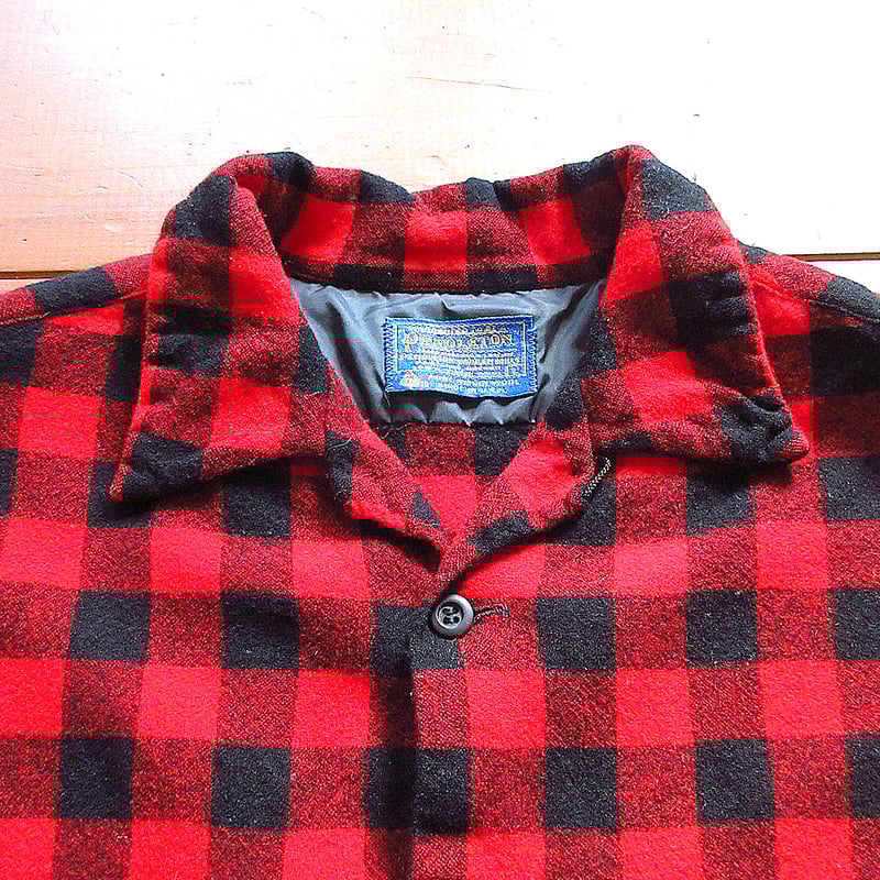 ビンテージ70's○PENDLETONバッファローチェックウールループ ビンテージ70's○PENDLETONバッファローチェックウールループ