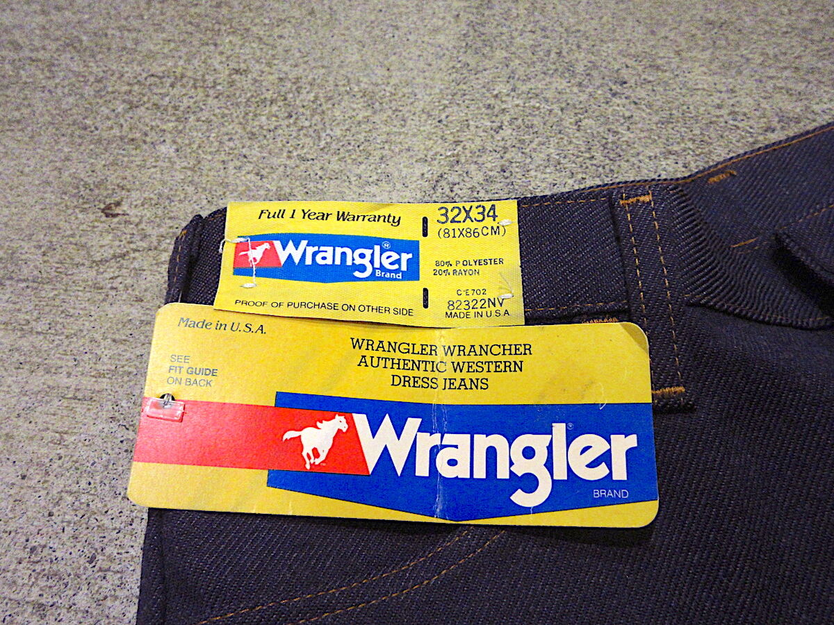 ビンテージ70's80's○DEADSTOCK Wrangler WRANCHER 82322