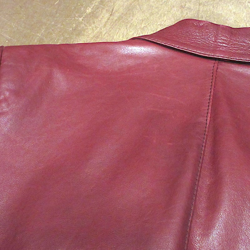 ビンテージ70's○GLASS WATERレザージャケット小豆色○250326z2-m-jk-