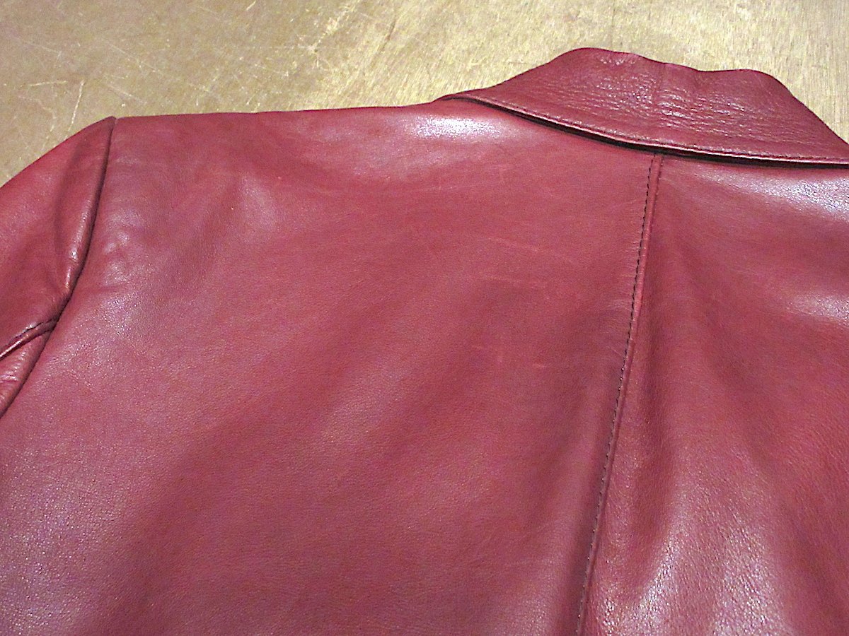ビンテージ70's○GLASS WATERレザージャケット小豆色○250326z2-m-jk-