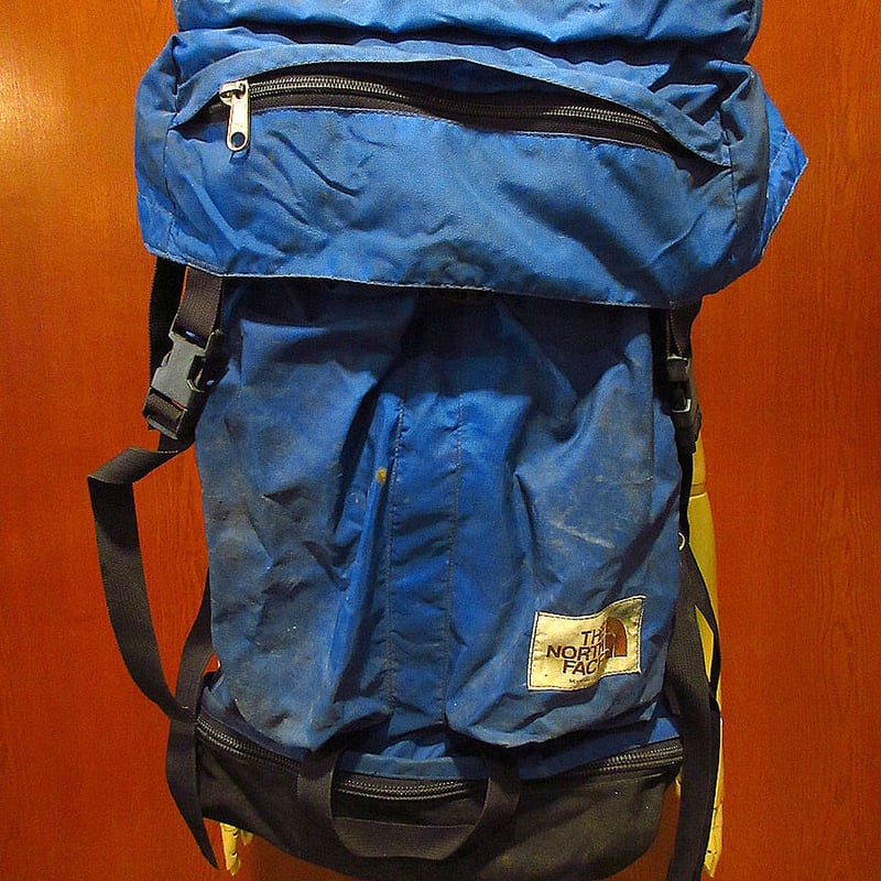 ビンテージ80's○THE NORTH FACE茶タグナイロンフレームパック青 ビンテージ80's○THE NORTH FACE茶タグナイロンフレームパック青