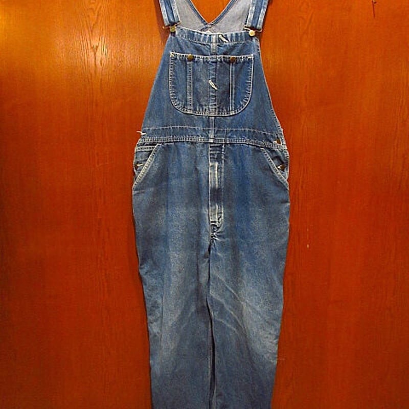 ビンテージ90's○ROEBUCKSデニムオーバーオールW96cm○210306s1-m-ov