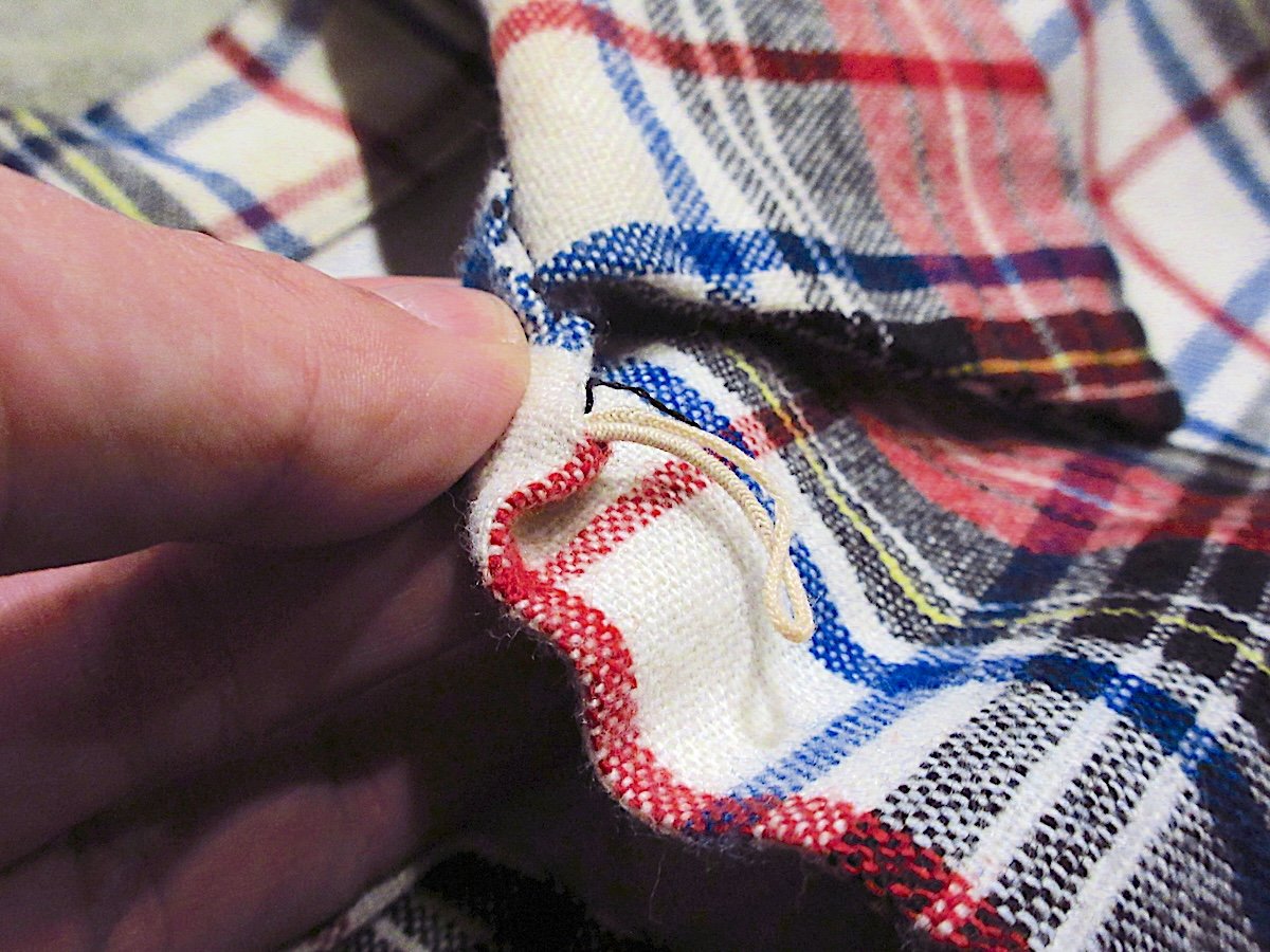 ビンテージ50's○MONTEREY SPORTSWEARチェックウール長袖ループカラー