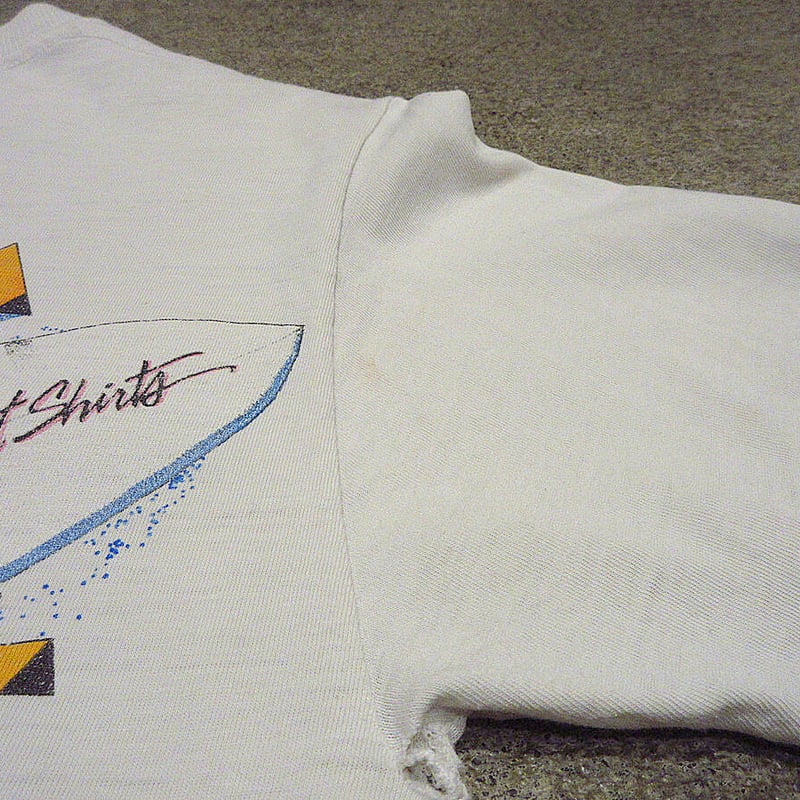 RONJON ロンT 袖プリント　ホワイト　両面　オールドサーフ 90's～ RON JON 両面 両袖 プリント LS Tシャツ | Daniel
