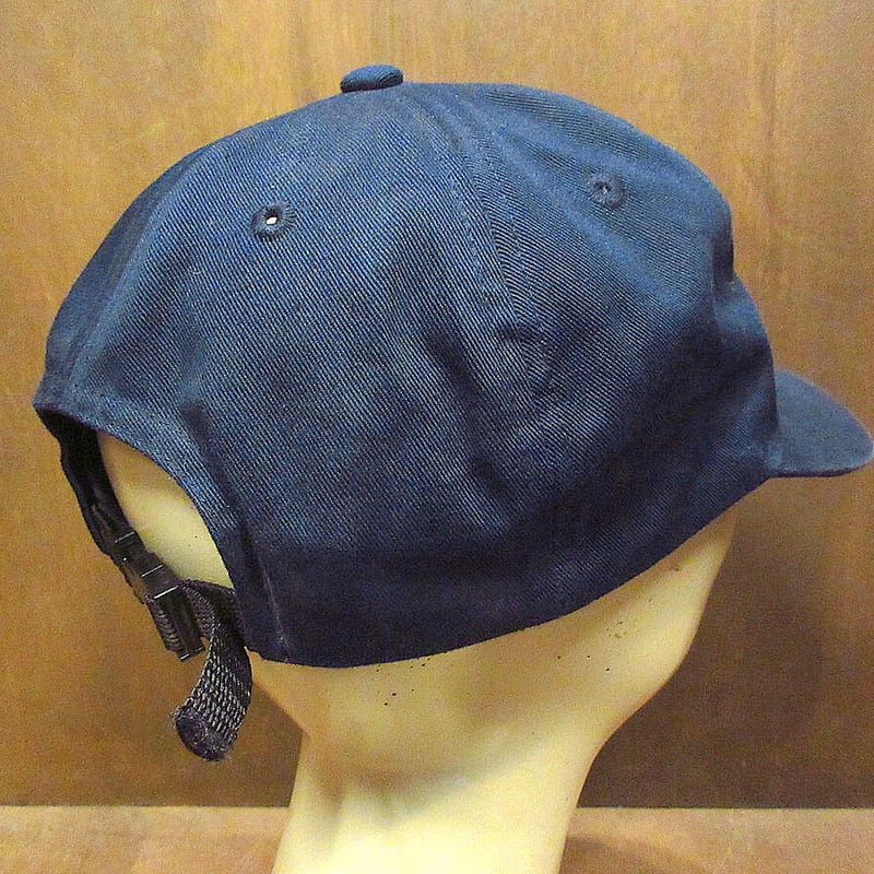 ビンテージ90's○POLO SPORTコットン6パネル刺繍キャップ紺○220702s7