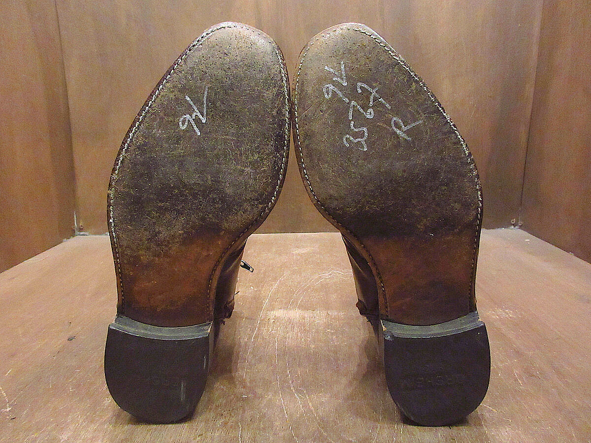 ビンテージ70's○FLORSHEIMサイドジップブーツ赤茶size 9 1/2 E○2208