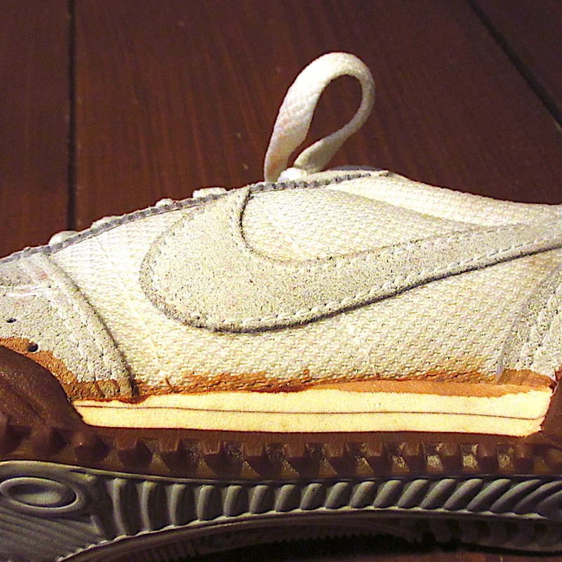 ビンテージ80's○DEADSTOCK NIKE Focus Aceスニーカー白×グレーsiz