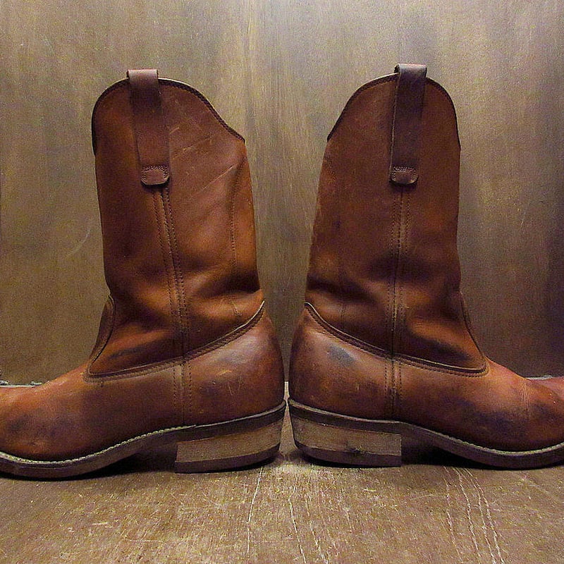 ビンテージ60's70's○RED WINGプリント羽根タグペコスブーツsize 8 1/2