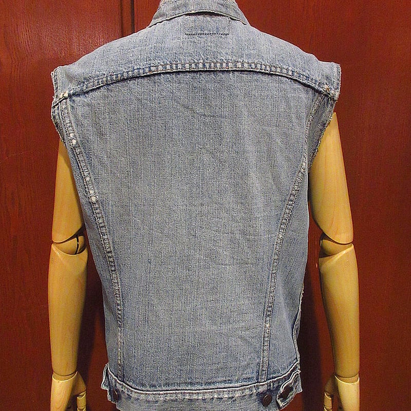 ビンテージ70's○Levi's 70505デニムカットオフベスト○210529f6-m-vs