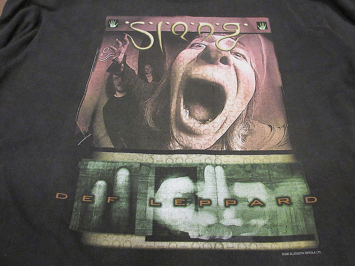 ビンテージ90's○DEF LEPPARD 1996年SLANGツアーTシャツ黒size XL