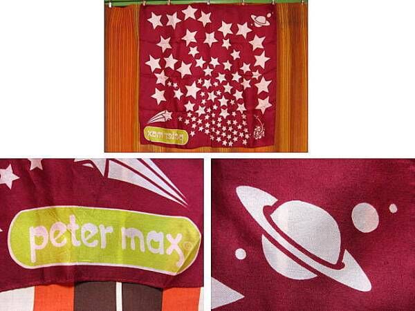 ビンテージ60's70's○ピーターマックス星柄スカーフB○230716i11