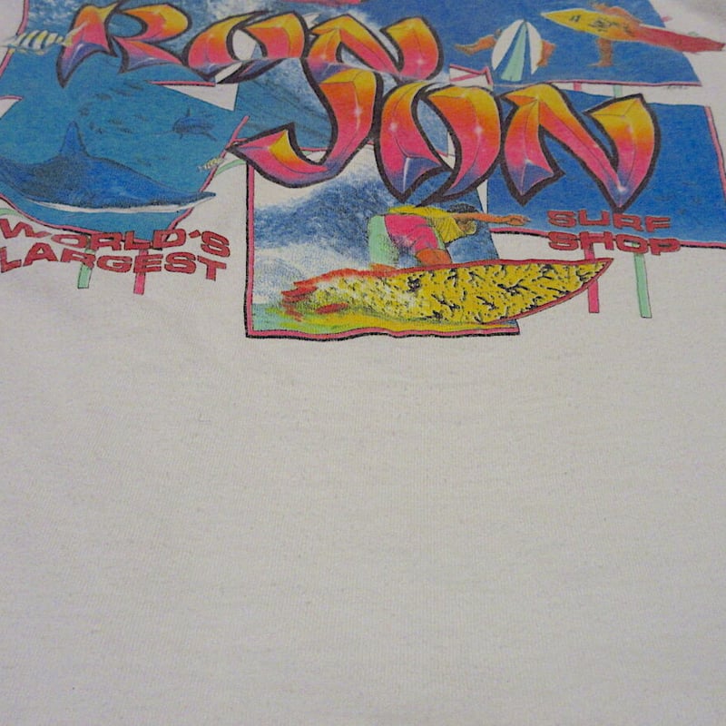 ビンテージ80's○RON JON SURF SHOP両面プリントポケットTシャツ