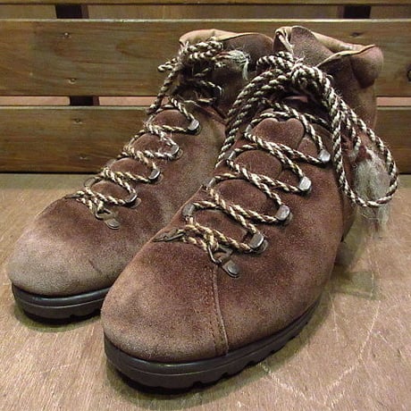 ビンテージ●Raichleスウェードトレッキングブーツ●200713n1-w-bt-24cm レディーススイス製登山靴