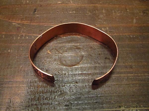 最終　７０年代　カッパーバングル　ヴィンテージ品 ビンテージ○ネイティブカッパーバングル○240701i5-bng