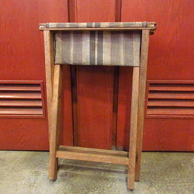 ビンテージ~60's○ストライプアウトドアフォールディングチェア