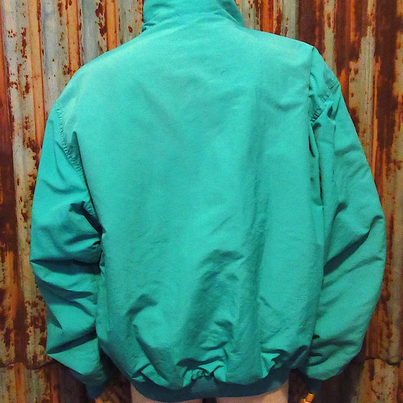 ビンテージ90's○Eddie Bauer裏フリースナイロンジャケット ターコイズ