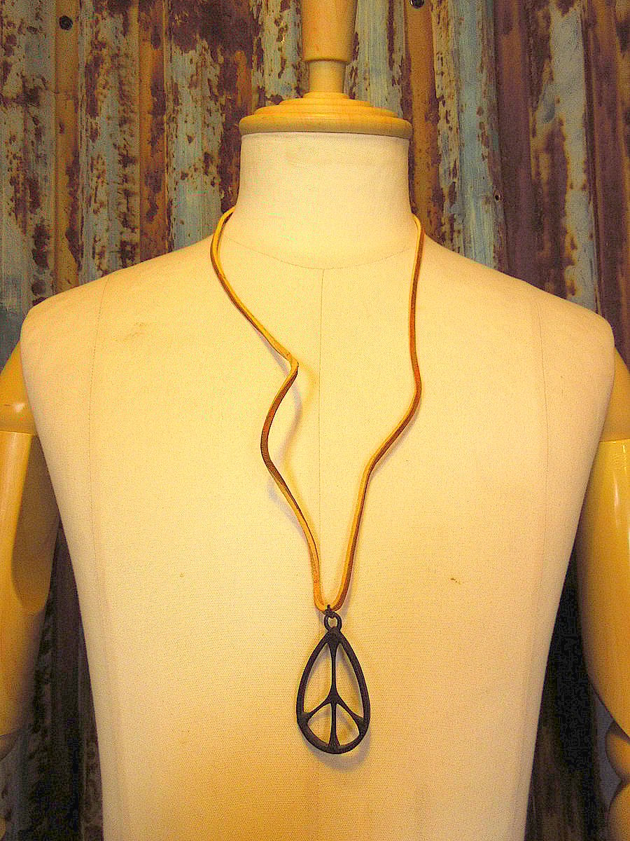 ビンテージ60's70's○アイアンピースマークネックレス○231211k7