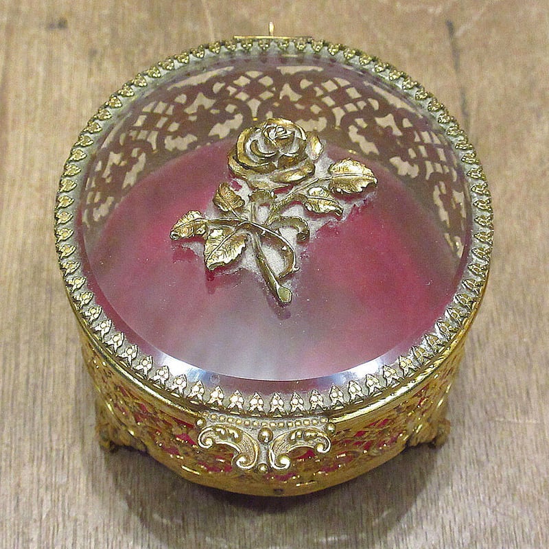 vintage Jewelry box ✵ * 硝子の ジュエリーボックス vintage Jewelry