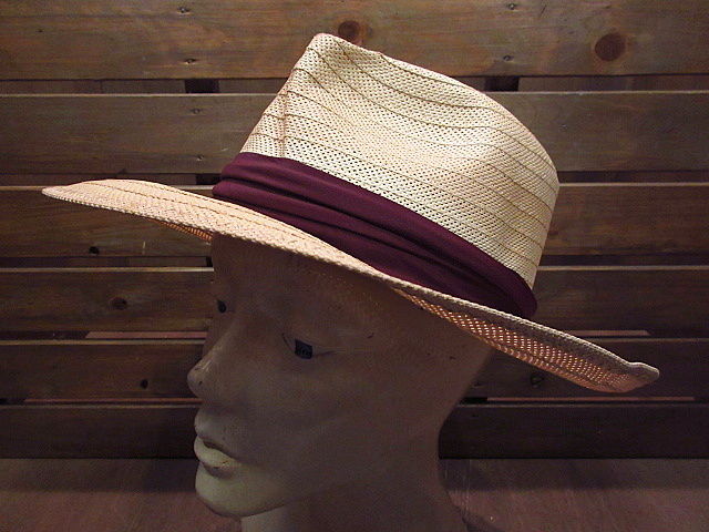 麦わら　過去 ビンテージ30's40's○J.C.PENNEY COストローハット7 1/8○200607n