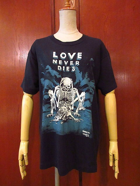 ビンテージ90's○FASHION VICTIM LOVE NEVER DIESスカルプリント