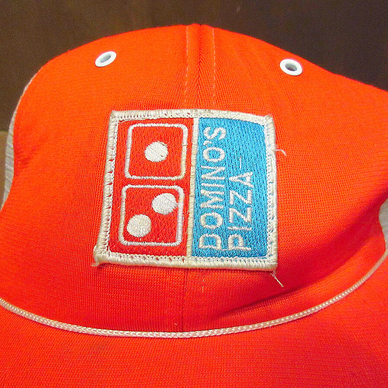 ビンテージ70's80's○DOMINO'S PIZZAスナップバックメッシュキャップ