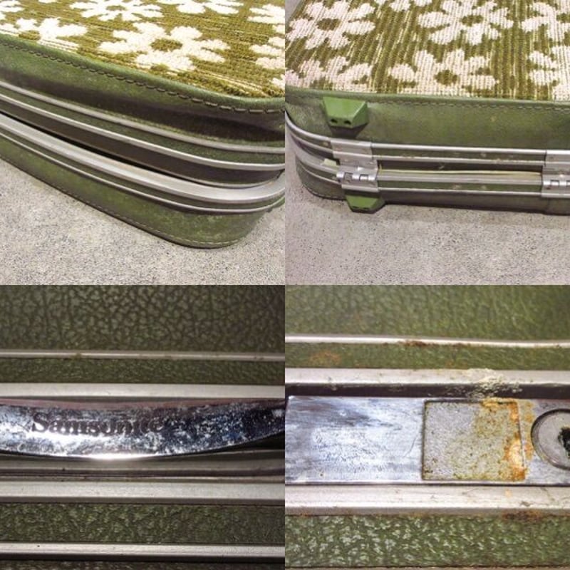 トランク　ビンテージ ビンテージ70's○レトロ花柄トランクケース○240518j1-bag-trk