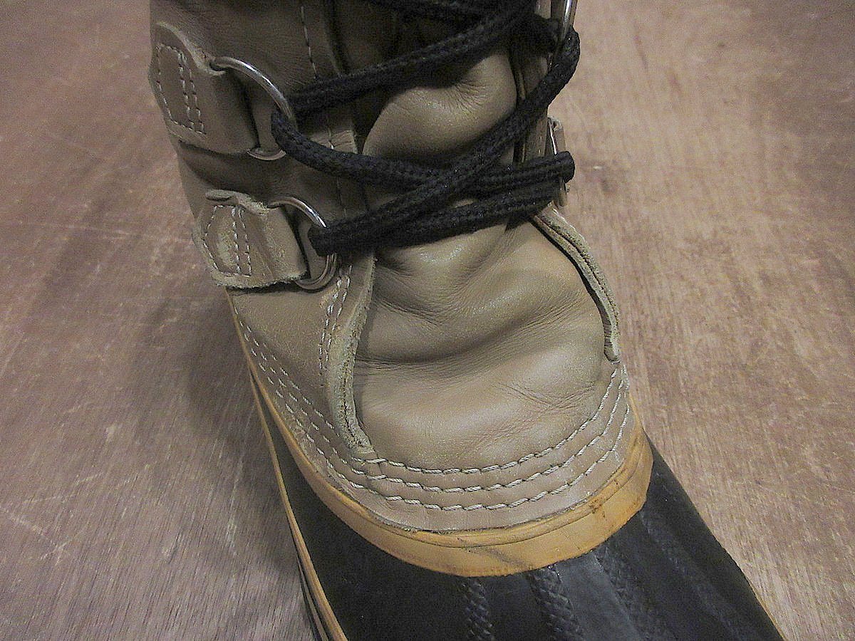ビンテージ○MADE IN CANADA SOREL CARIBOUスノーブーツ茶○24102 ビンテージ○MADE IN CANADA SOREL CARIBOUスノーブーツ茶○24102