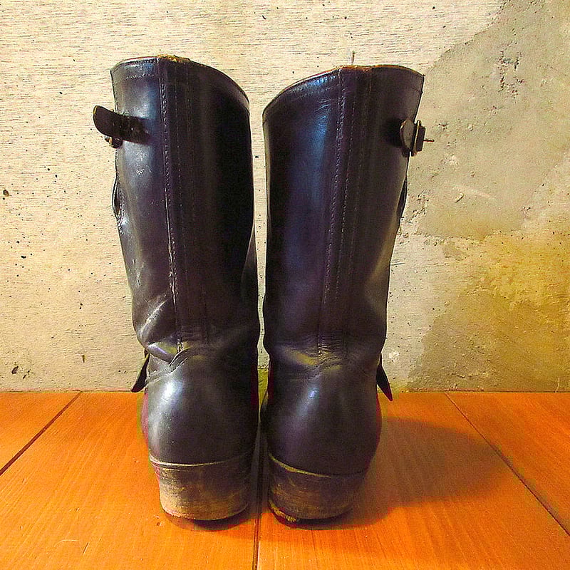 ビンテージ40's50's○エンジニアブーツ黒size 7 1/2○240227k2-m ビンテージ40's50's○エンジニアブーツ黒size 7 1/2○240227k2-m
