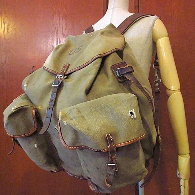 40s WW2 US ARMY ミリタリー　バックパック　リュック 40s Vintage WW2 US Army Mountain Troops Rucksack – Omega
