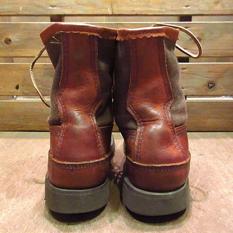 ビンテージ○W.C.RUSSELL MOCCASIN Co.レディースキャンバス×レザー