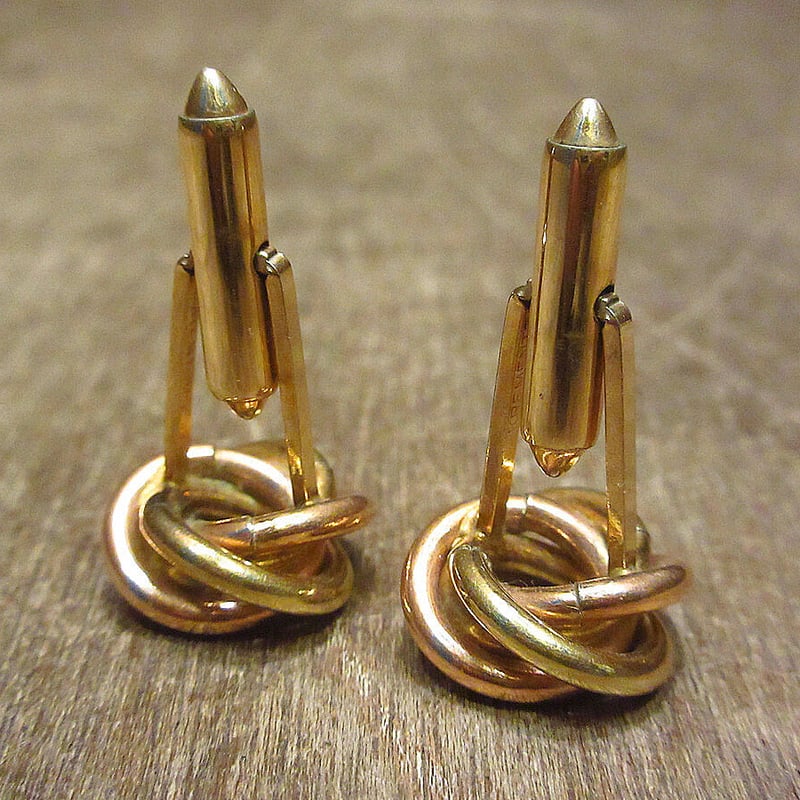 ビンテージ○KREMENTZゴールドカフリンクス○230315i7-otaccクレメンツ