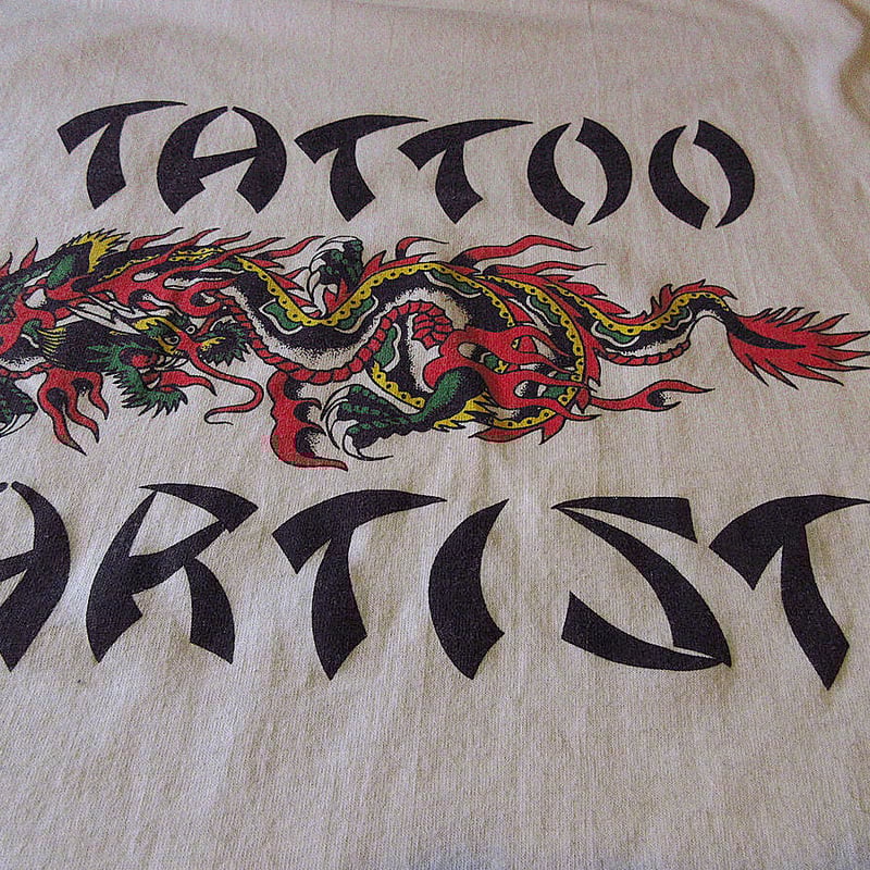 ビンテージ90's00's○TATTOO ARTISTプリントTシャツ白size XL○231