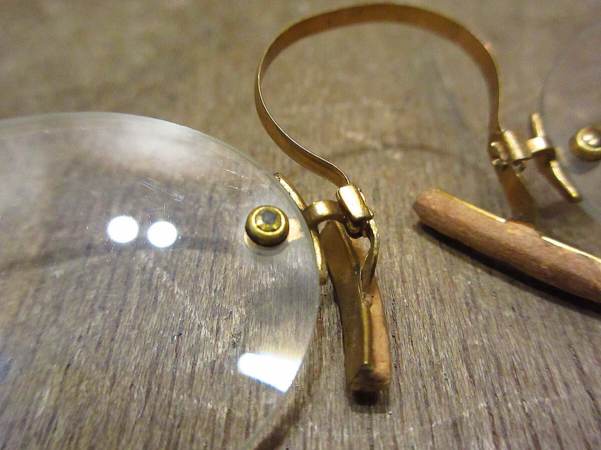 ビンテージ~1900's○Cブリッジ型フィンチ眼鏡○210523n5-eygls 1890sア