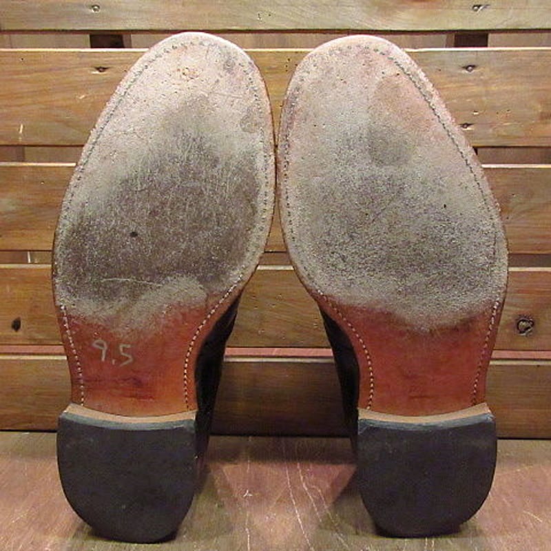 ビンテージ○JOHNSTON & MURPHYツートンサドルシューズ9 1/2 E○20090