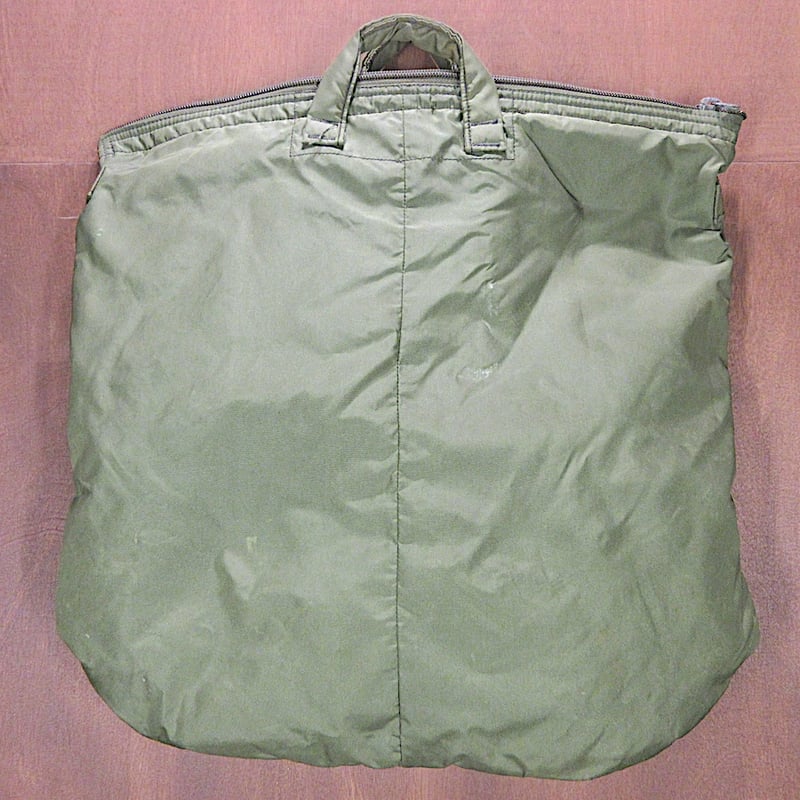 ビンテージ80's○ミリタリーナイロンヘルメットバッグオリーブ