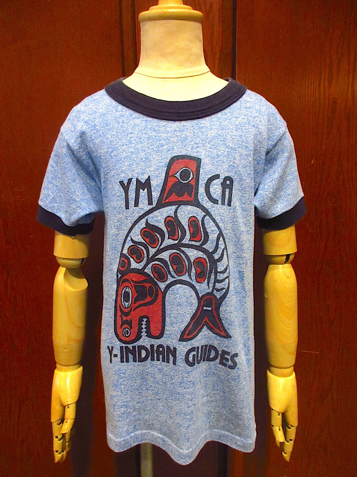 ビンテージ80's○RUSSELLキッズYMCA Y-INDIAN GUIDES霜降り