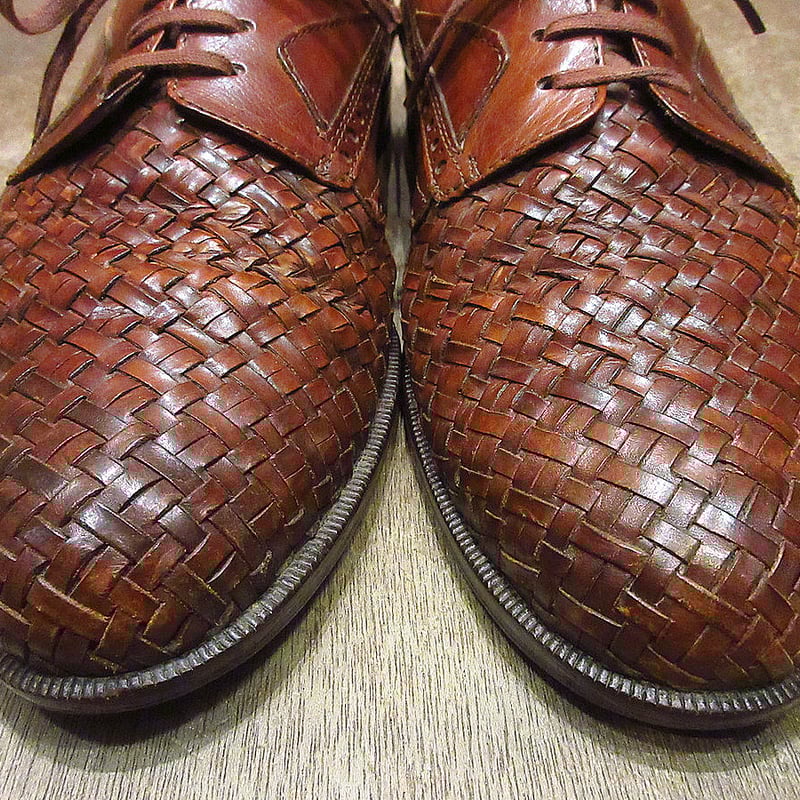 ぼ*う様 DOLCE&GABBANA エナメル ビジネスシューズ 5 1/2サイ ビンテージ○CABLE & Co.レザーメッシュシューズ茶size 9 1/2 D