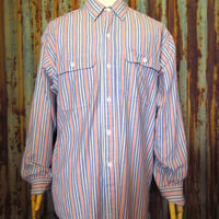 ビンテージ70's○DEADSTOCK Searsチェックプリントネルシャツsize S○25