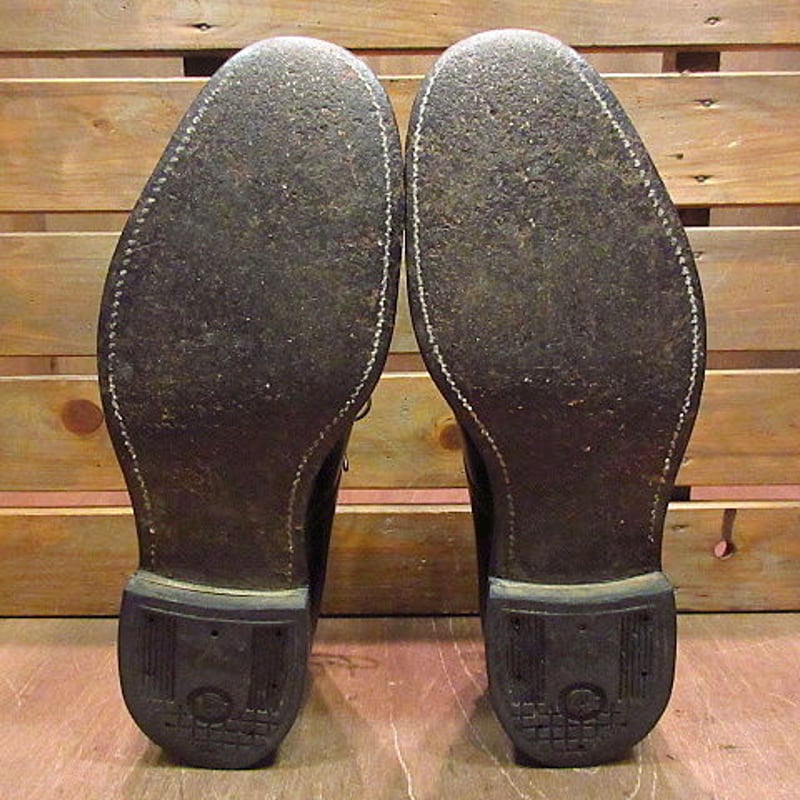 ビンテージ60's○U.S.NAVY 6アイレットサービスシューズ9R○200702n1-m-