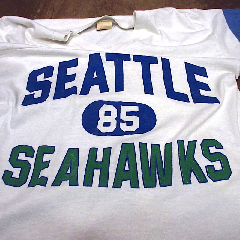 ビンテージ80's○SEATTLE SEAHAWKSフットボールTシャツ白size M○240