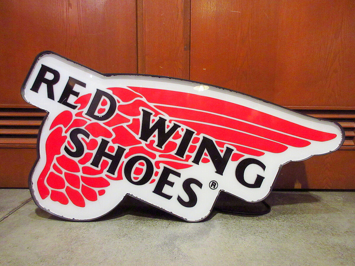 ビンテージ○RED WING ストアディスプレイサインライト○210622j2-sign
