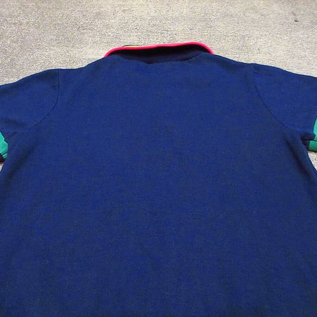 ビンテージ70’s●BULL FROG KNITSレディースライン入りハーフジップスウェットsize L●220328k4-w-swp 1970s古着トップス