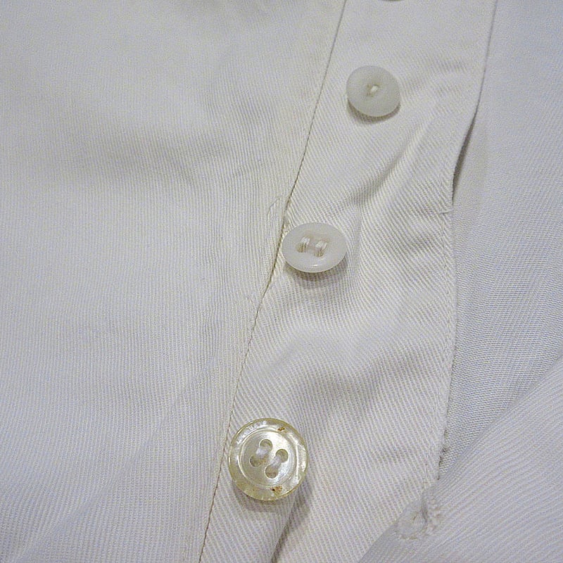 ビンテージ40's○U.S.NAVYボタンフライコットンセーラーパンツ白実寸