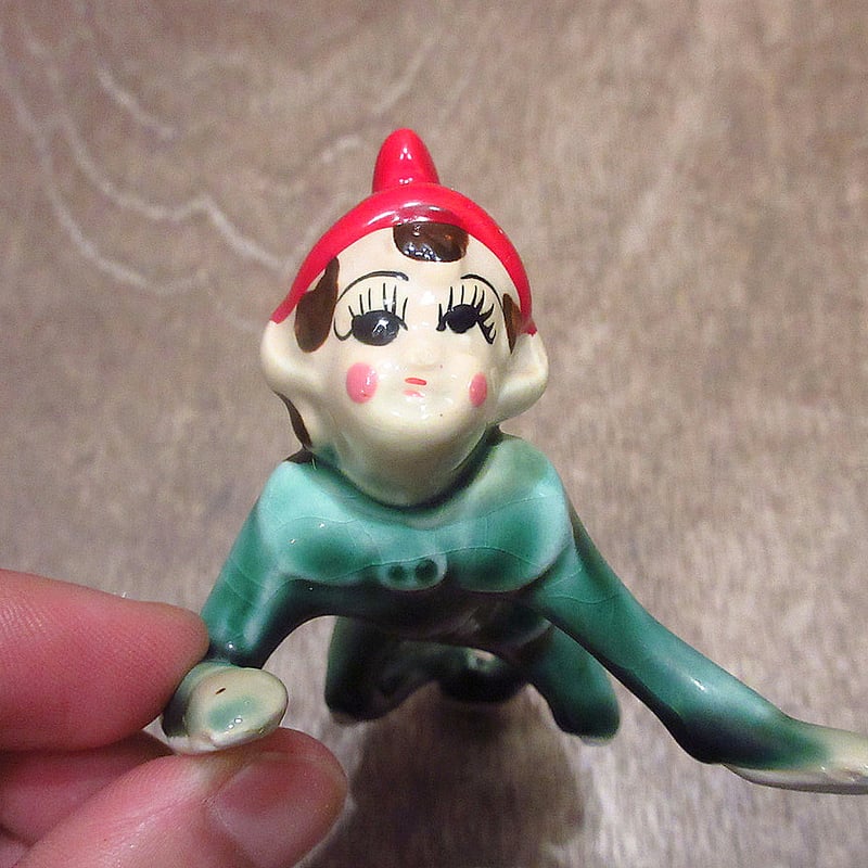 ビンテージ~40's○クリスマスのエルフセラミックオブジェ