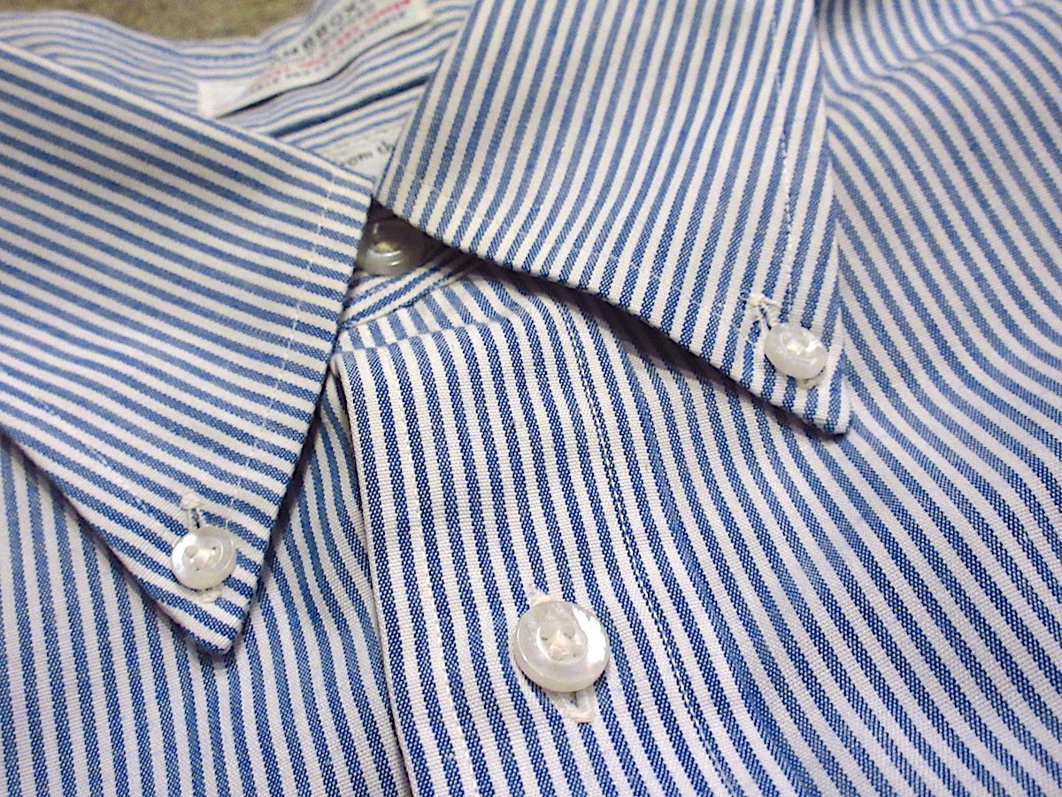 ビンテージ70's○Norm Thompsonストライプボタンダウンシャツsize 16