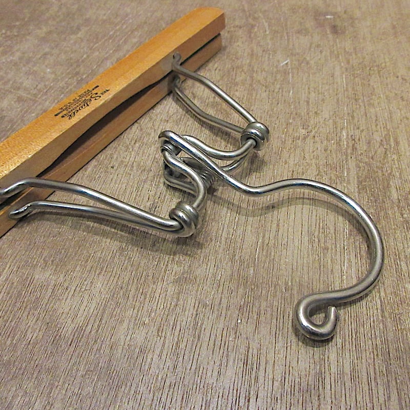 ビンテージ○SETWELLウッドパンツハンガー3本セット○250711z6-otclct