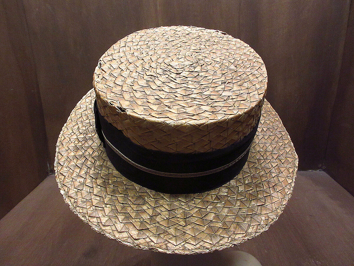 ビンテージ~30's○ボーターハット○210620i5-m-ht-str 20s1920s19 ビンテージ~30's○ボーターハット○210620i5-m-ht-str 20s1920s19