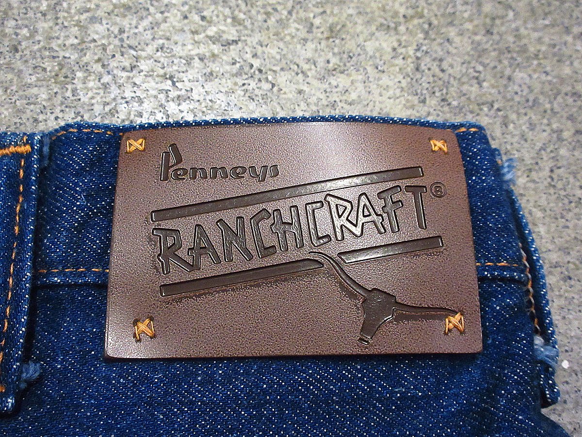 ビンテージ60's70's○Penneys RANCHCRAFTストレートデニムパンツ実寸W8